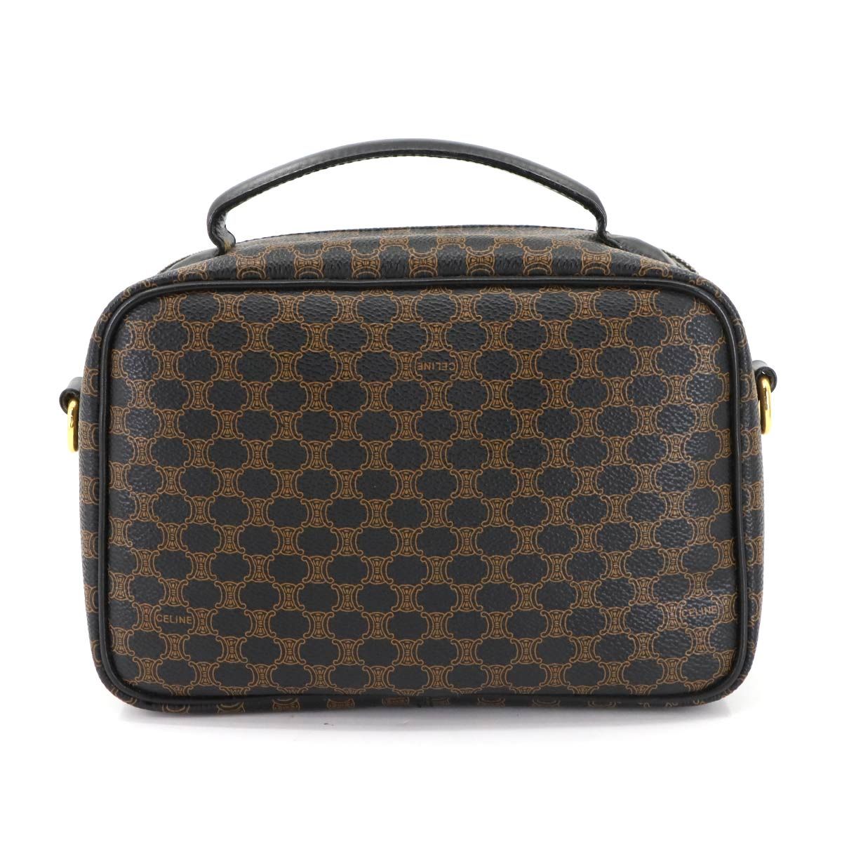 美品 セリーヌ CELINE マカダム バニティ 2way ハンド ショルダー