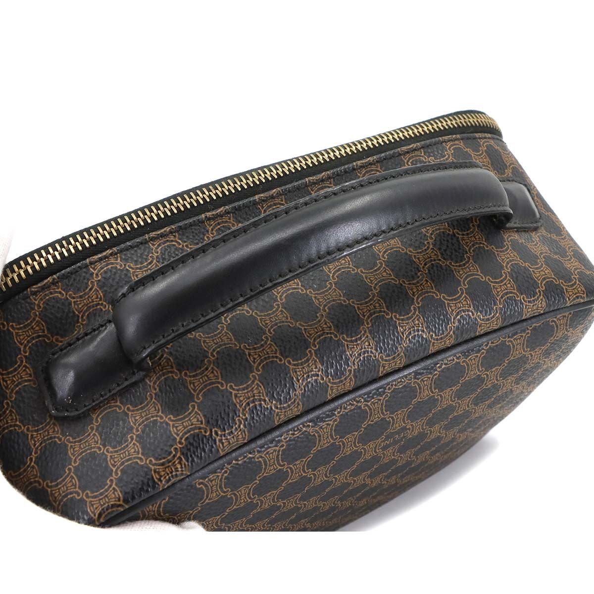 美品 セリーヌ CELINE マカダム バニティ 2way ハンド ショルダー