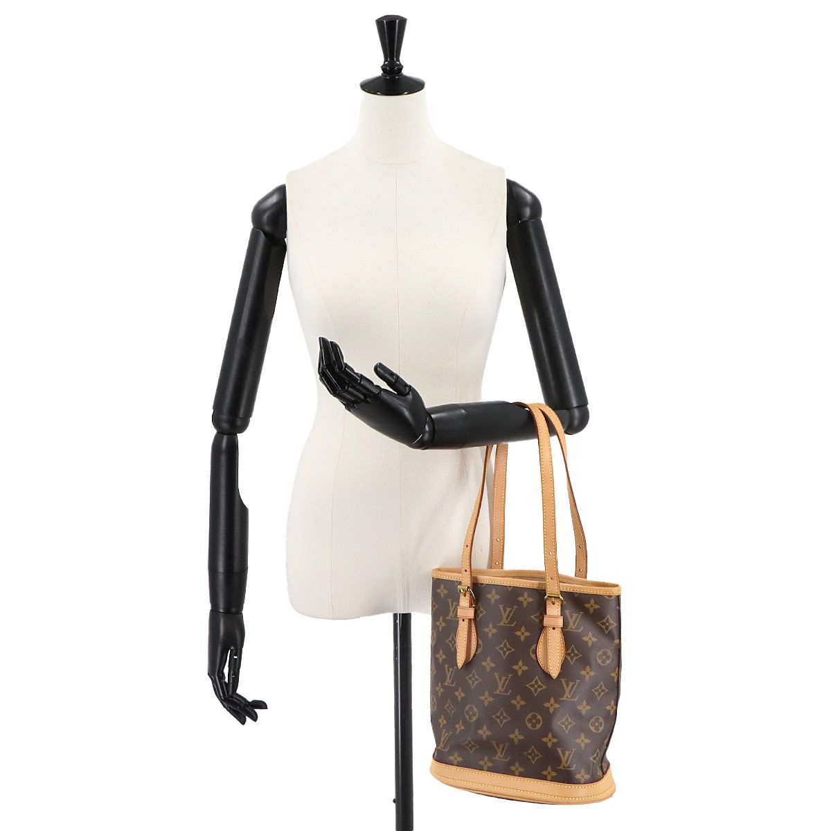 美品 ルイ ヴィトン LOUIS VUITTON モノグラム バケット PM ショルダー