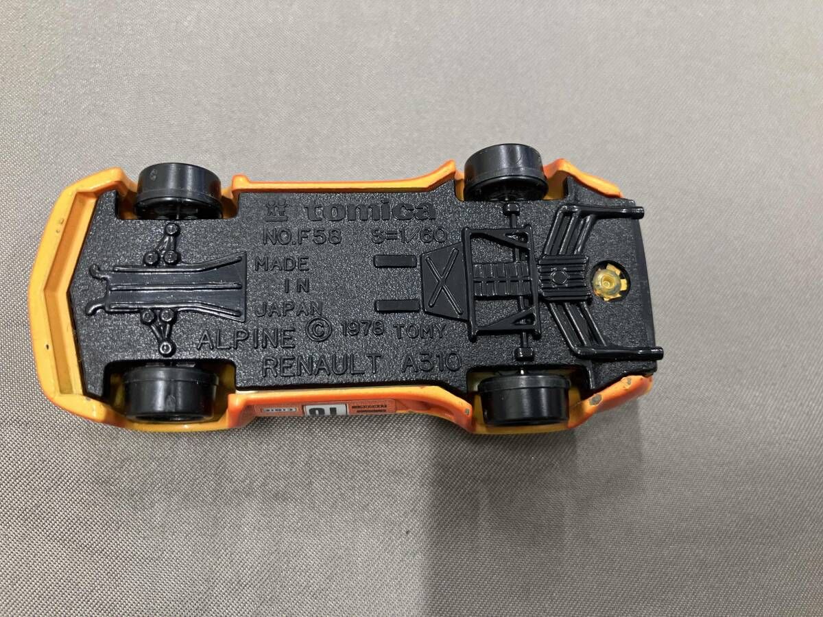 トミカ F58 アルピーヌ ルノー A310 ラリータイプ やまぶき色×オレンジ