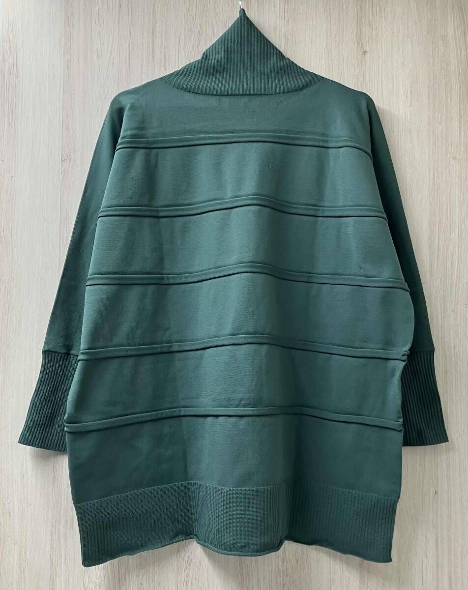PLEATS PLEASE プリーツプリーズ タートルネック ニットプルオーバー フリーサイズ グリーン