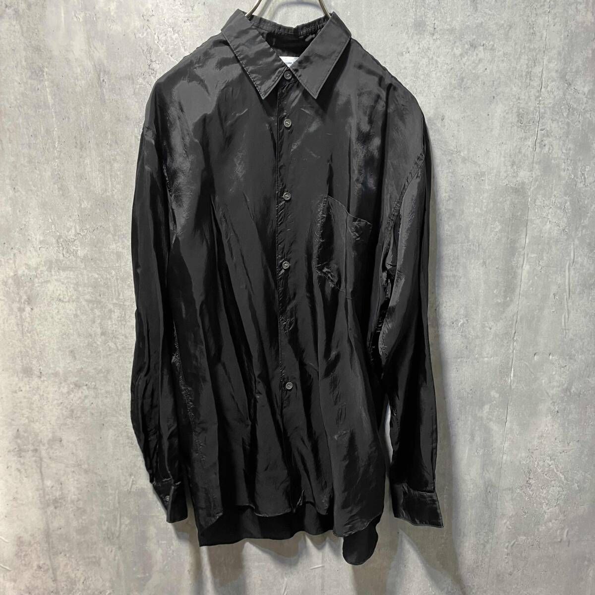 COMME des GARCONS SHIRT キュプラシャツ S 27005 サイズM ブラック コムデギャルソンシャツ