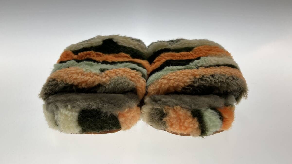 UGG アグ Fluff Yeah Poppy Slide サンダル 24.5 cm グリーン 冬