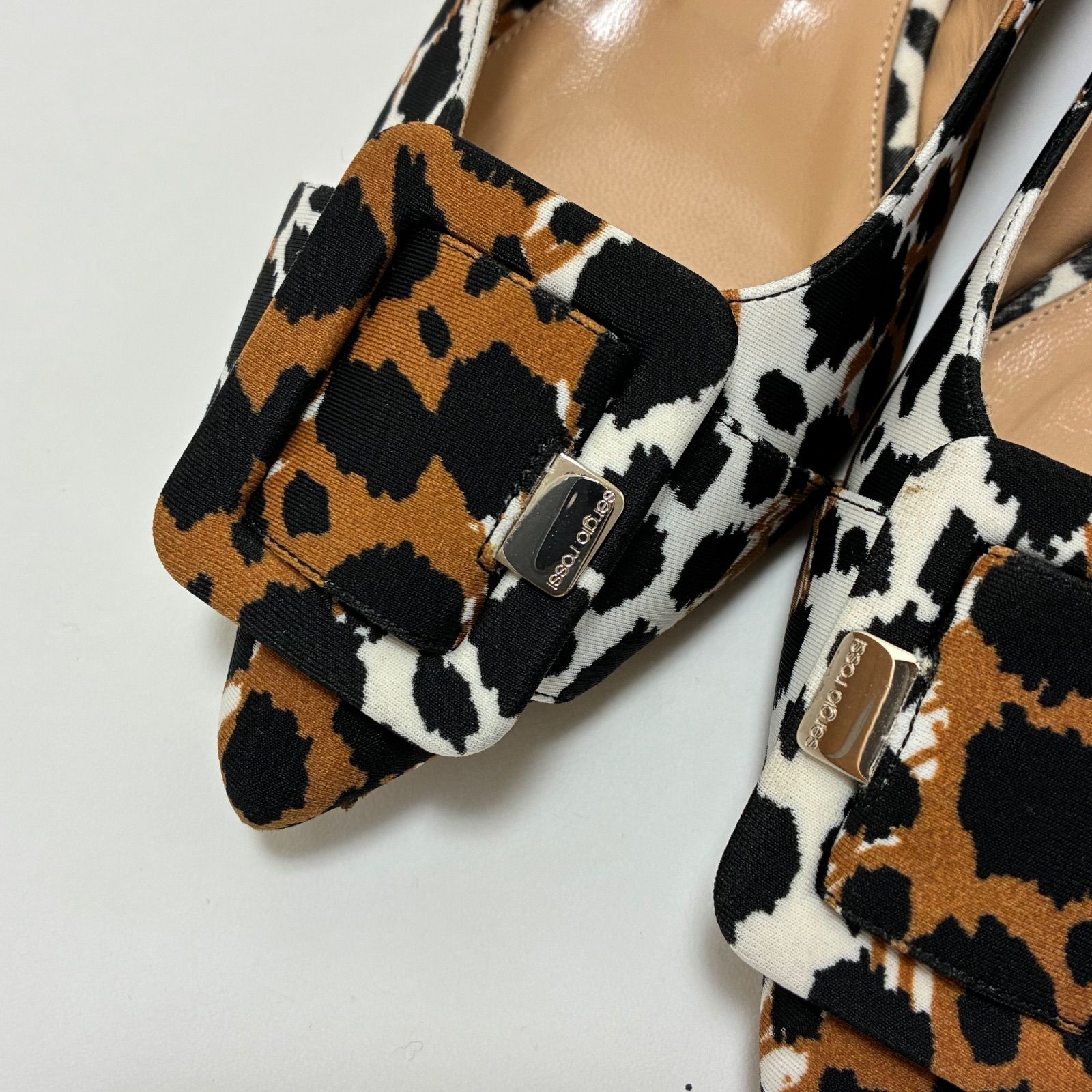 sergio rossi セルジオロッシ☆ srミラノ ミア レオパード柄 フラット