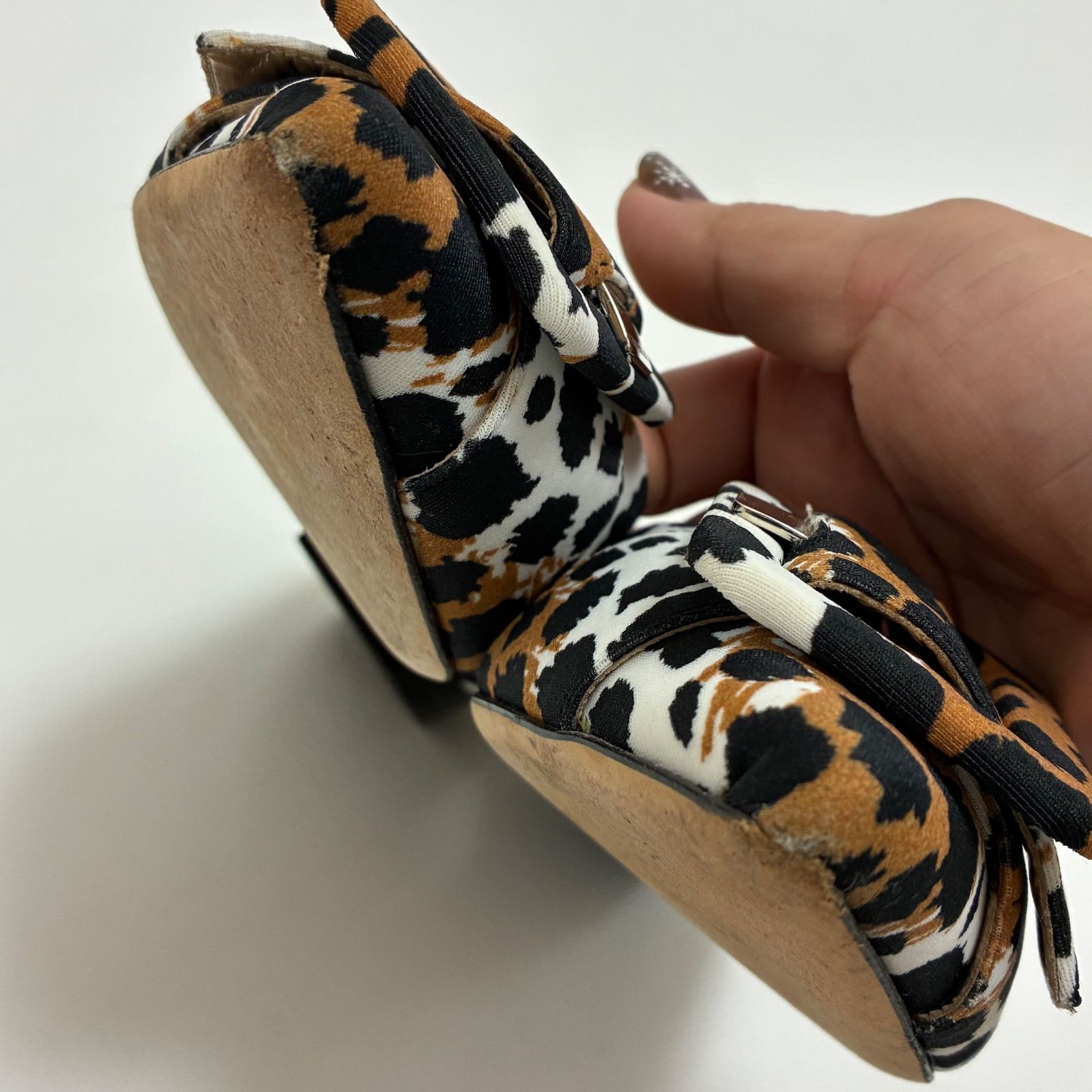 ★美品★セルジオロッシ フラットシューズ 36.5 SR MILANO レオパ sergio rossi セルジオロッシ☆ srミラノ ミア レオパード柄 フラット