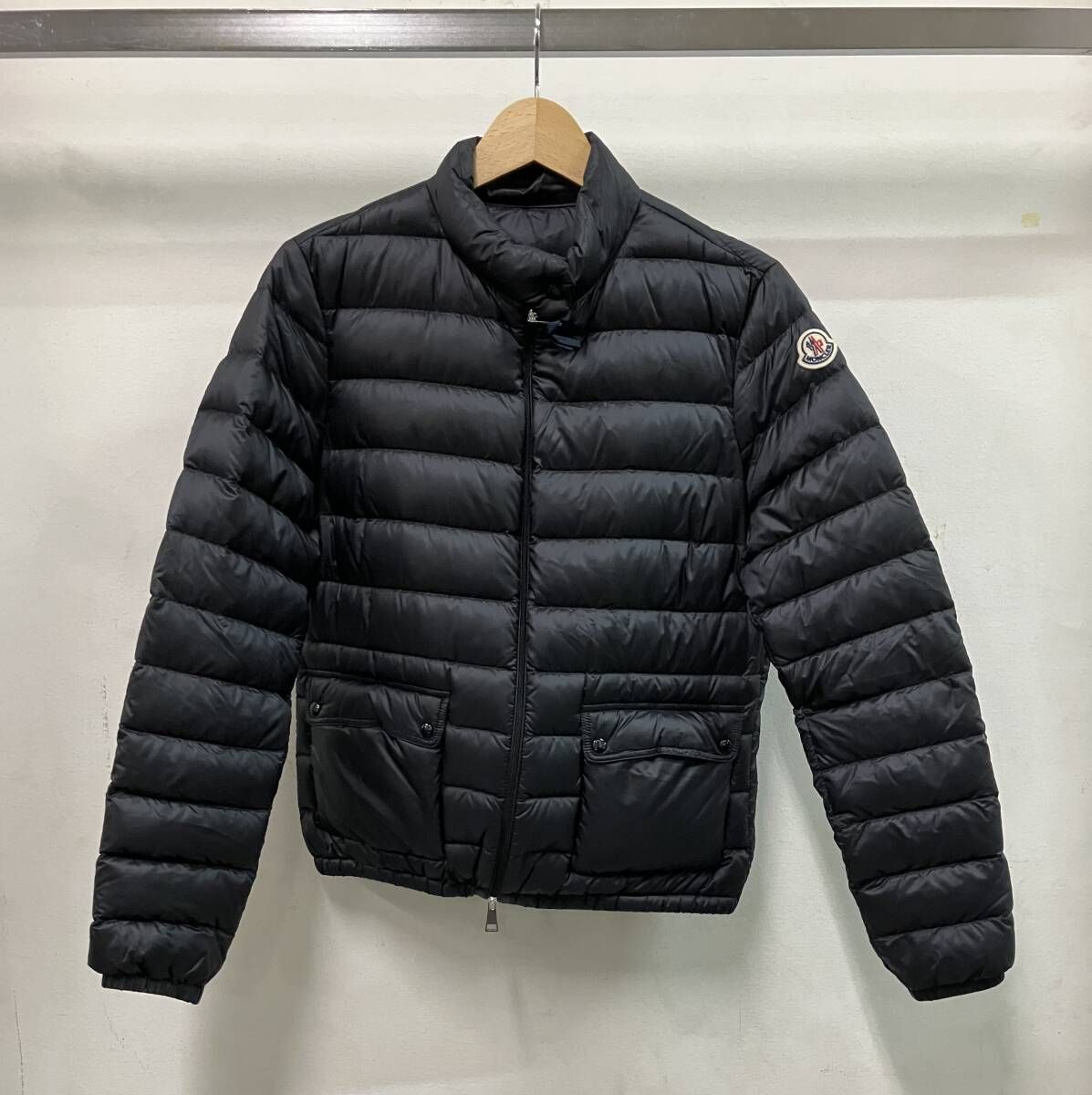 MONCLER モンクレール ダウンジャケット 保存袋あり LANS ボタンパーツあり ダブルジップ インポート サイズ3 ブラック