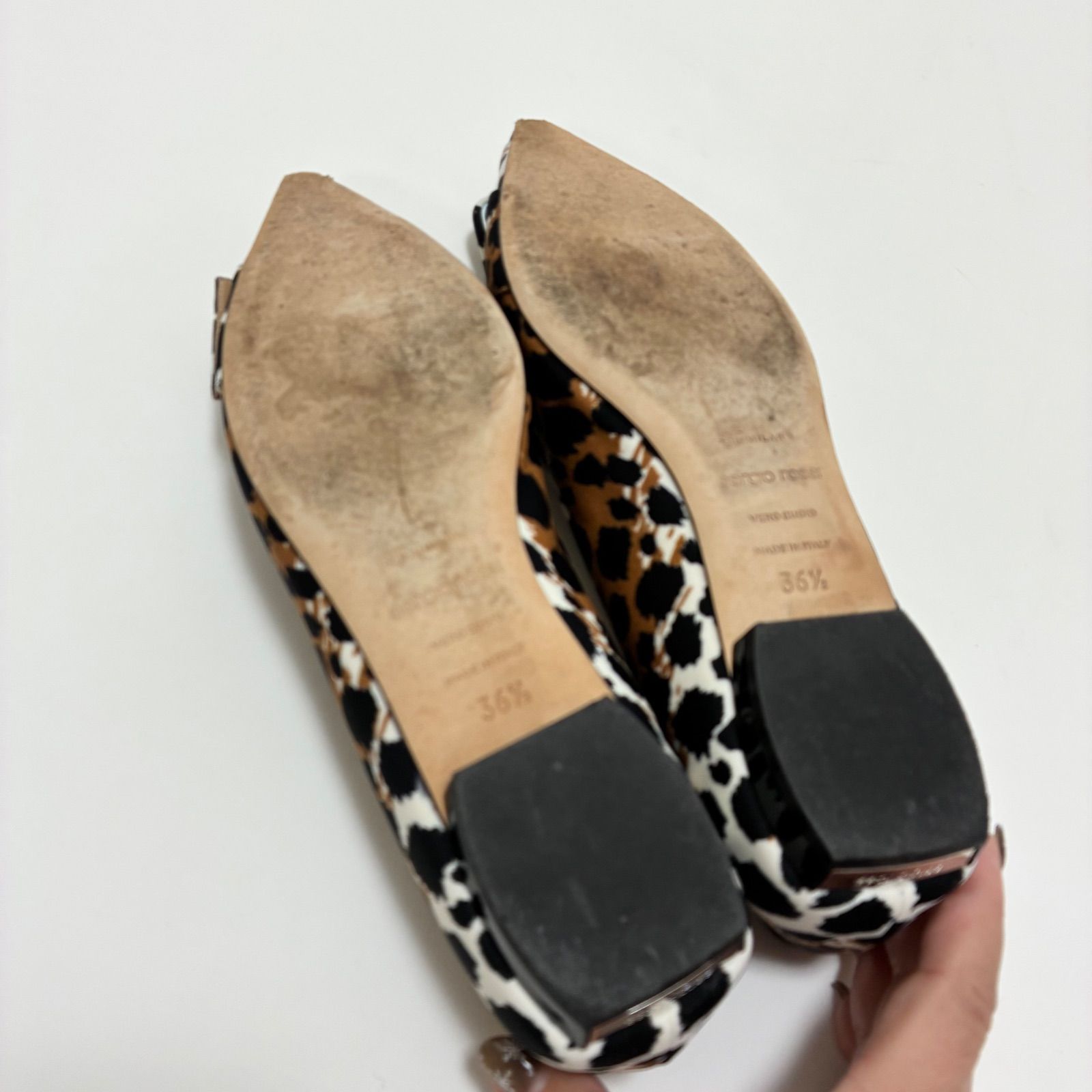 sergio rossi セルジオロッシ☆ srミラノ ミア レオパード柄 フラット