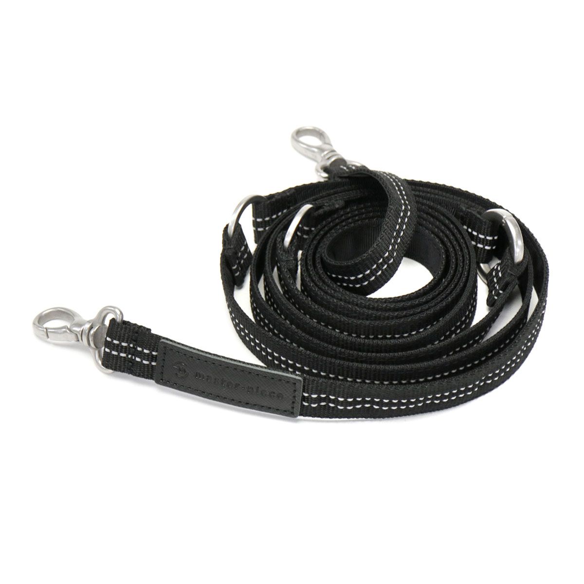 マスターピース リード master piece PET ペット 小型犬 3 WAYリード 2頭引き ハンズフリー 丈夫 ナイロン 310004 ブラック 10