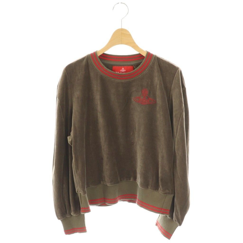 ヴィヴィアンウエストウッドレッドレーベル Vivienne Westwood RED LABEL オーブ カットソー ベロア 00 モカブラウン レッド ES OS