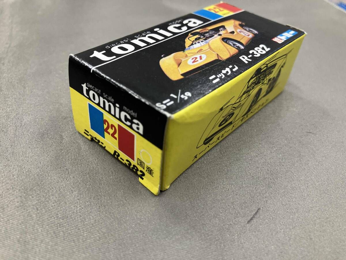 トミカ　No.22-1-1日本製　ニッサン　R-382 青色指定箱　入手難易度A トミカ No.22 ニッサン R-382 銀×赤・青ライン シート:赤 1J/2E