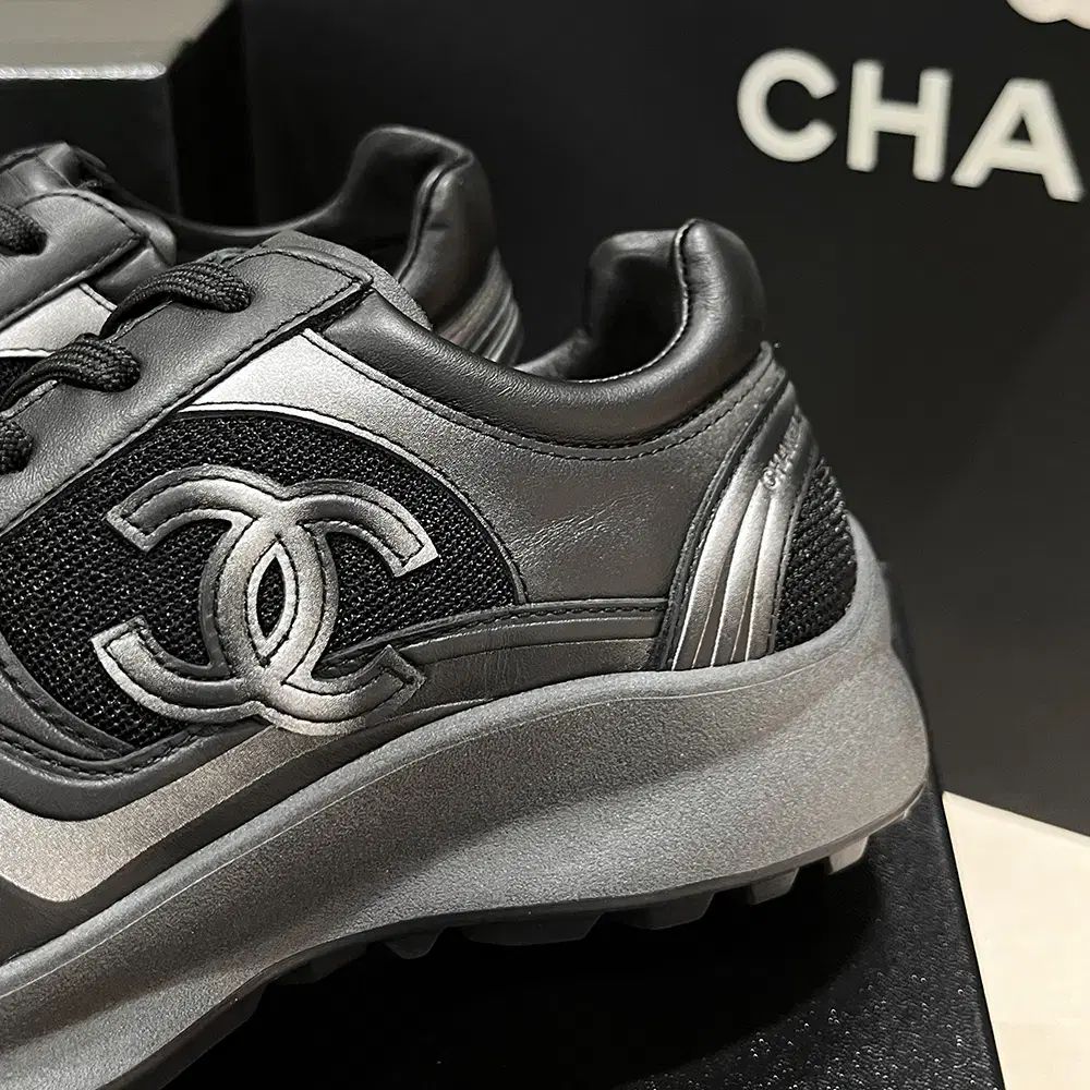 メンズ/25-26 CHANEL シャネル クルーズ スニーカー/メッシュ カーフ