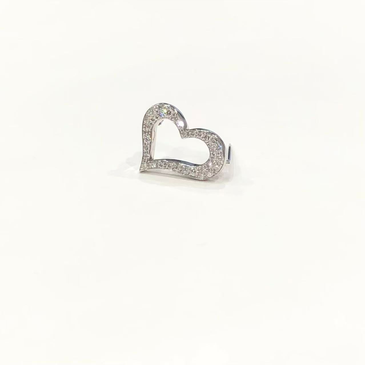  ピアジェ PIAGET ライムライト ハート ブローチ K 18 WG ダイヤモン レディース チャーム アクセサリー