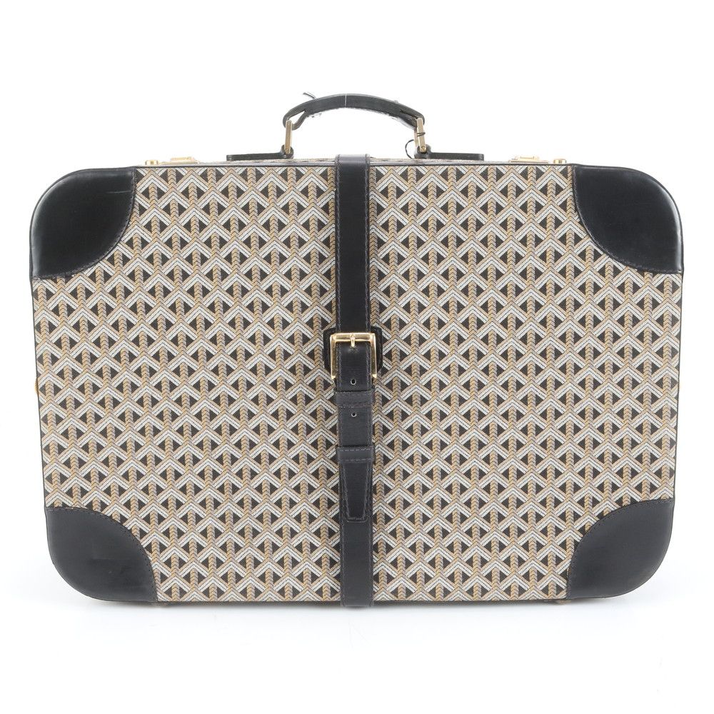 ゴヤール へリンボーン レザー トランク ソフトケース バッグ スーツケース 出張 旅行 トラベル A 4 本革 メンズ RRE DA 25-7