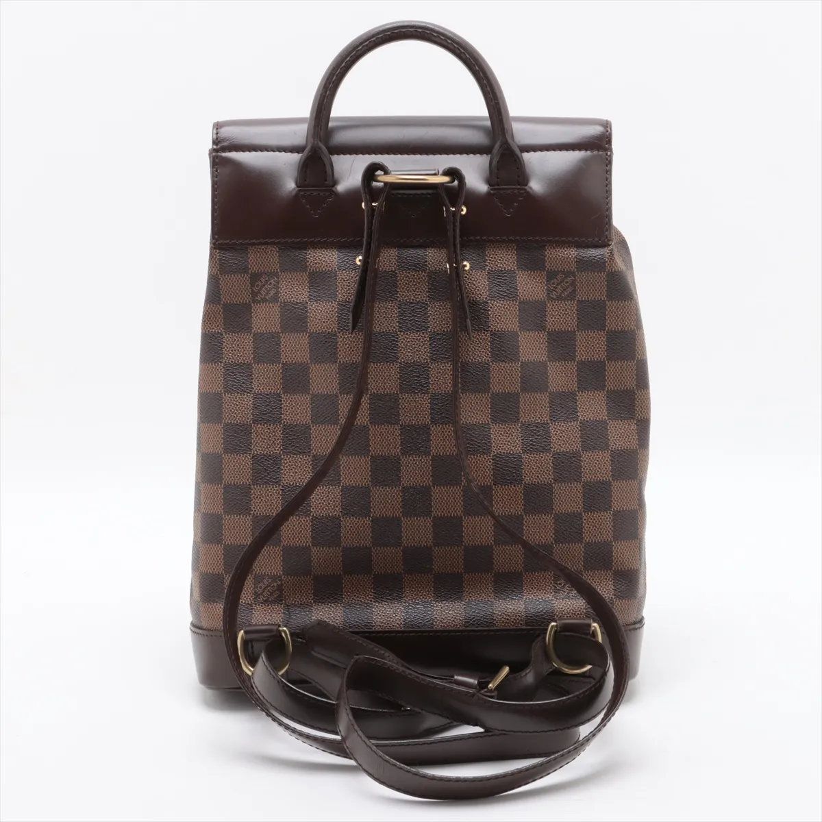 美品 ルイヴィトン ダミエ ソーホー N51132 レザー リュックサック