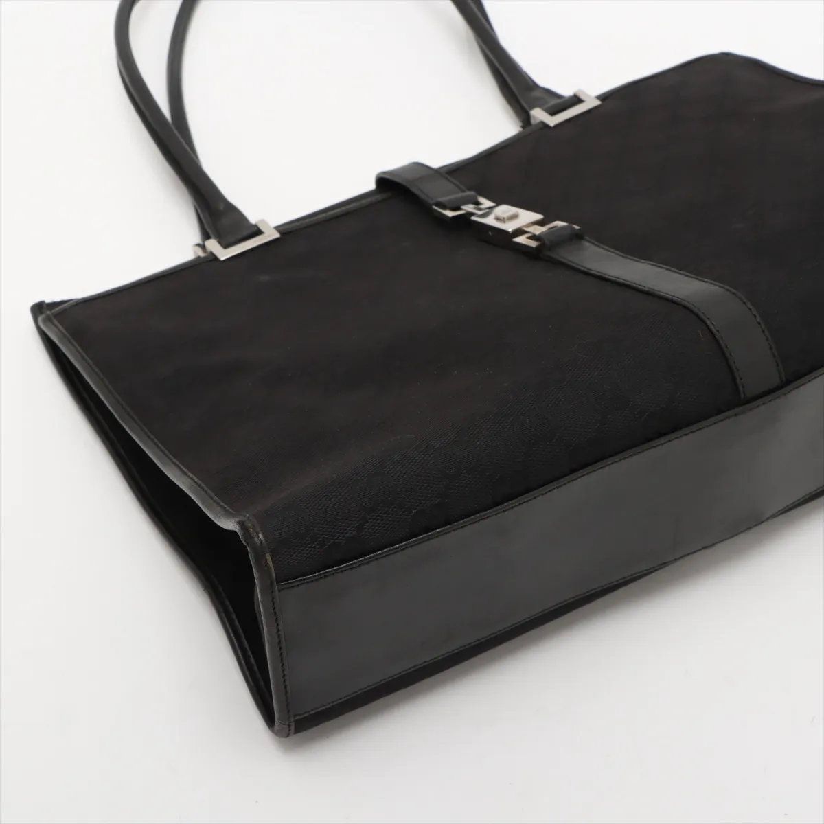 美品 グッチ GGキャンバス ジャッキー レザー ショルダーバッグ 肩掛け