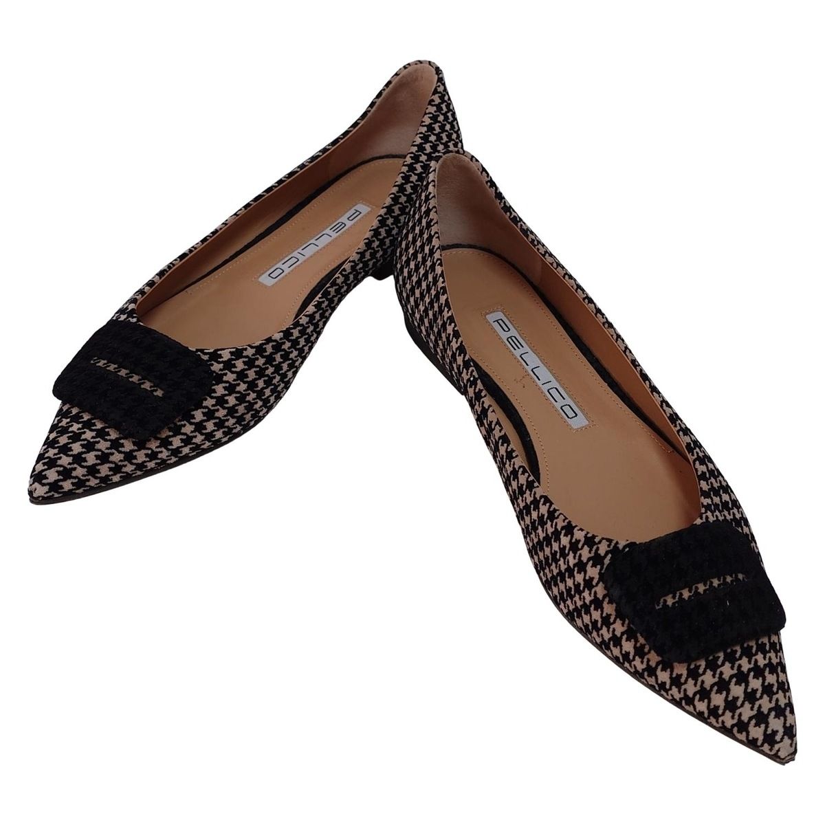 ペリーコ　フラットシューズ 38 キャンバス　ツイードチェック ペリーコ フラットシューズ 38 キャンバス ツイードチェック ペリーコ