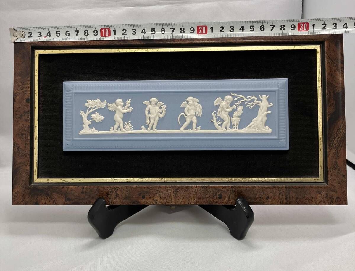 現状品 WEDGWOOD ウェッジウッド ジャスパー ペールブルー 天使の四季