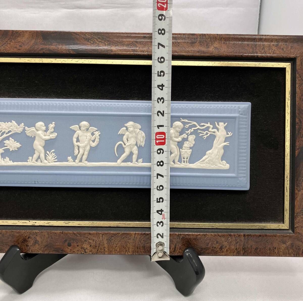  ジャスパー陶板　壁掛　天使の四季 現状品 WEDGWOOD ウェッジウッド ジャスパー ペールブルー 天使の四季