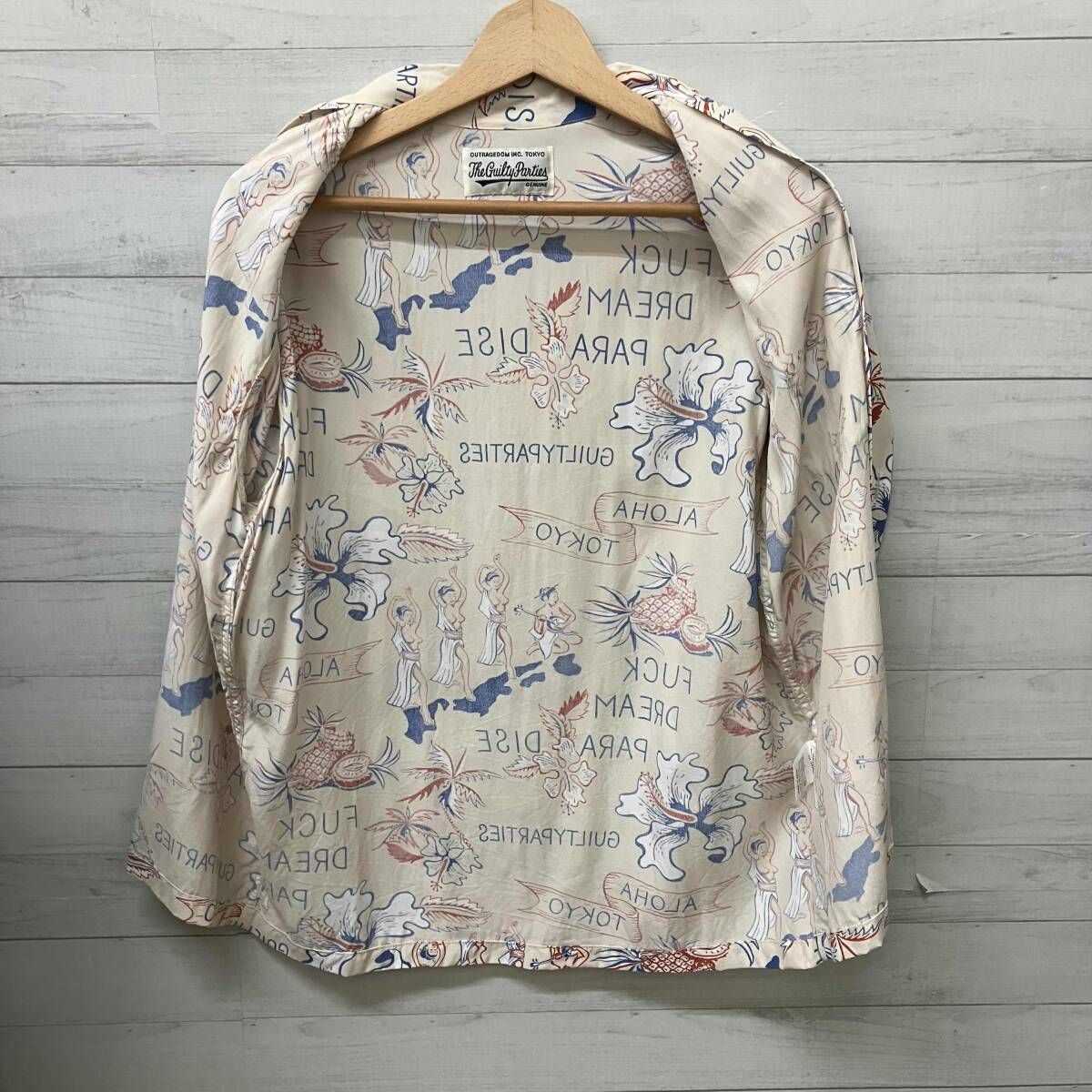 美品 WACKO MARIAアロハシャツ 黄The Guilty Parties WACKO MARIA/GUILTY PARTIES -Jean Michel Basquiat Hawaiian Shirt