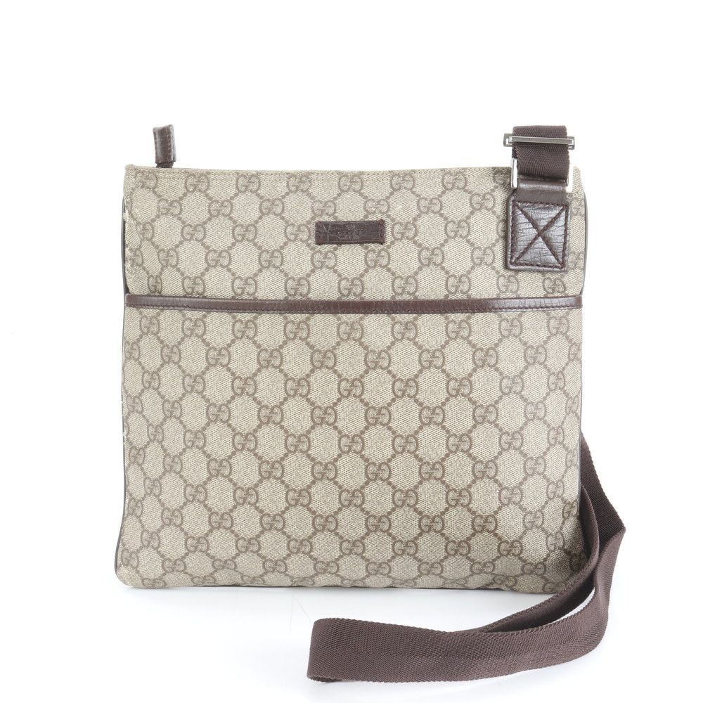 極美品 グッチ GG スプリーム レザー ショルダーバッグ 斜め掛け