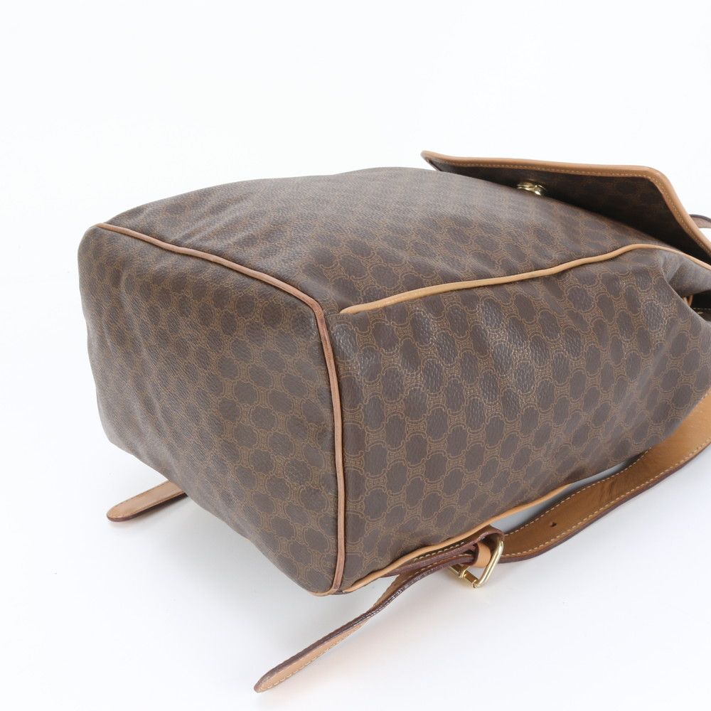 美品 セリーヌ マカダム レザー リュックサック リュック バックパック