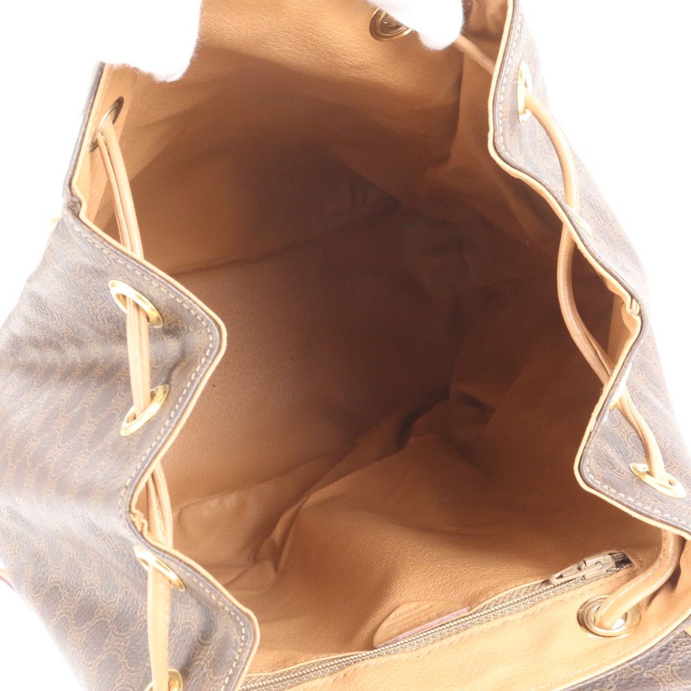 美品 セリーヌ マカダム レザー リュックサック リュック バックパック