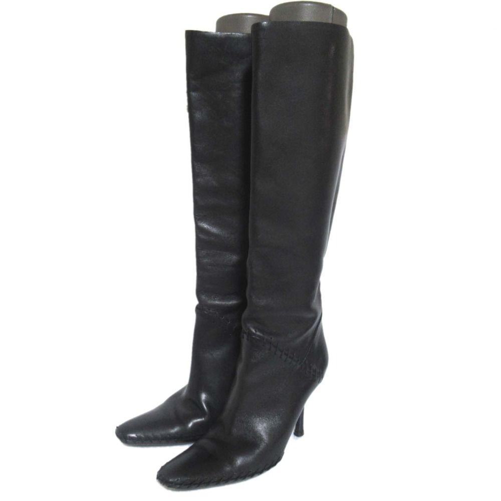 良品 GUCCI グッチ レザー ピンヒール ハイヒール ロングブーツ サイズ