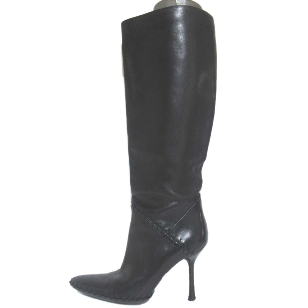 良品 GUCCI グッチ レザー ピンヒール ハイヒール ロングブーツ サイズ