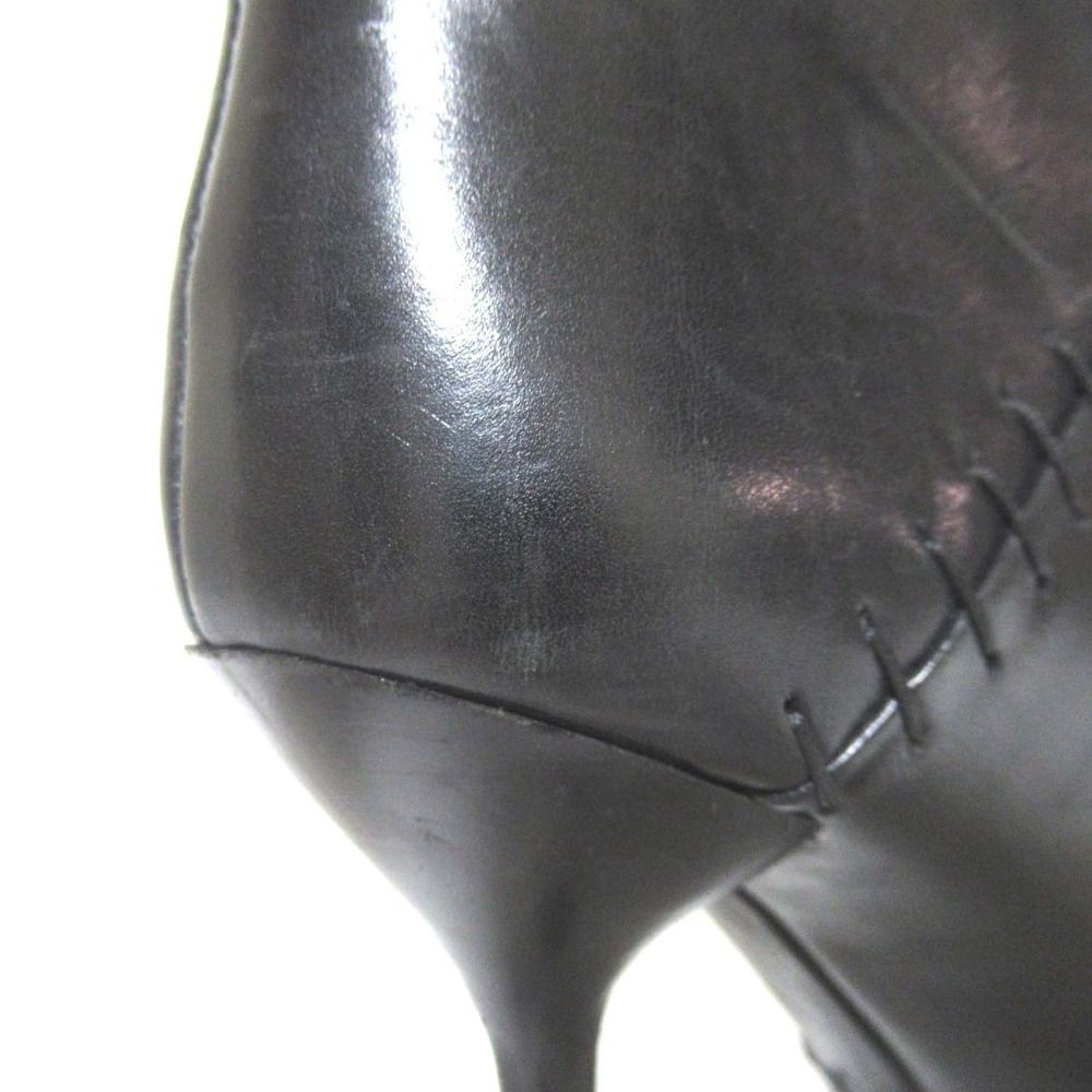 良品 GUCCI グッチ レザー ピンヒール ハイヒール ロングブーツ サイズ