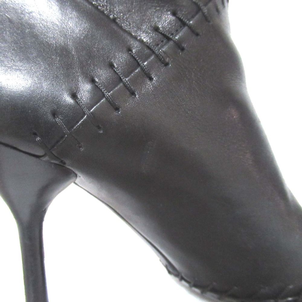 良品 GUCCI グッチ レザー ピンヒール ハイヒール ロングブーツ サイズ