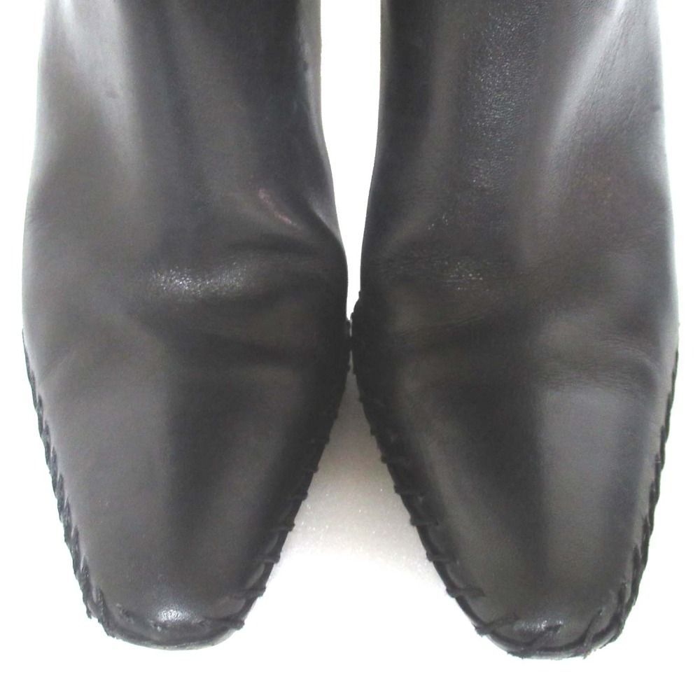 良品 GUCCI グッチ レザー ピンヒール ハイヒール ロングブーツ サイズ