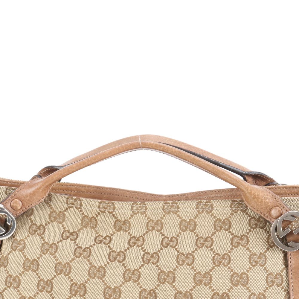 グッチ　美品　ショルダーバッグ　GGキャンバス　レザー　ロゴ　総柄　レディース GUCCI（グッチ） 斜め掛けショルダーバッグ GGキャンバス/レザー