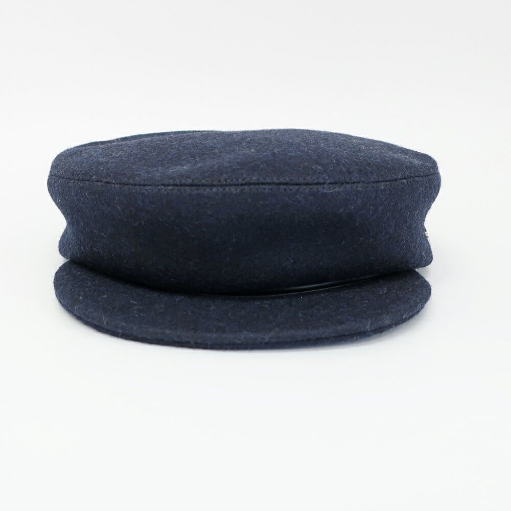 天白 エルメス ダニ キャスケット ネイビー 表記サイズ59 ウール セリエ 帽子 ファッション