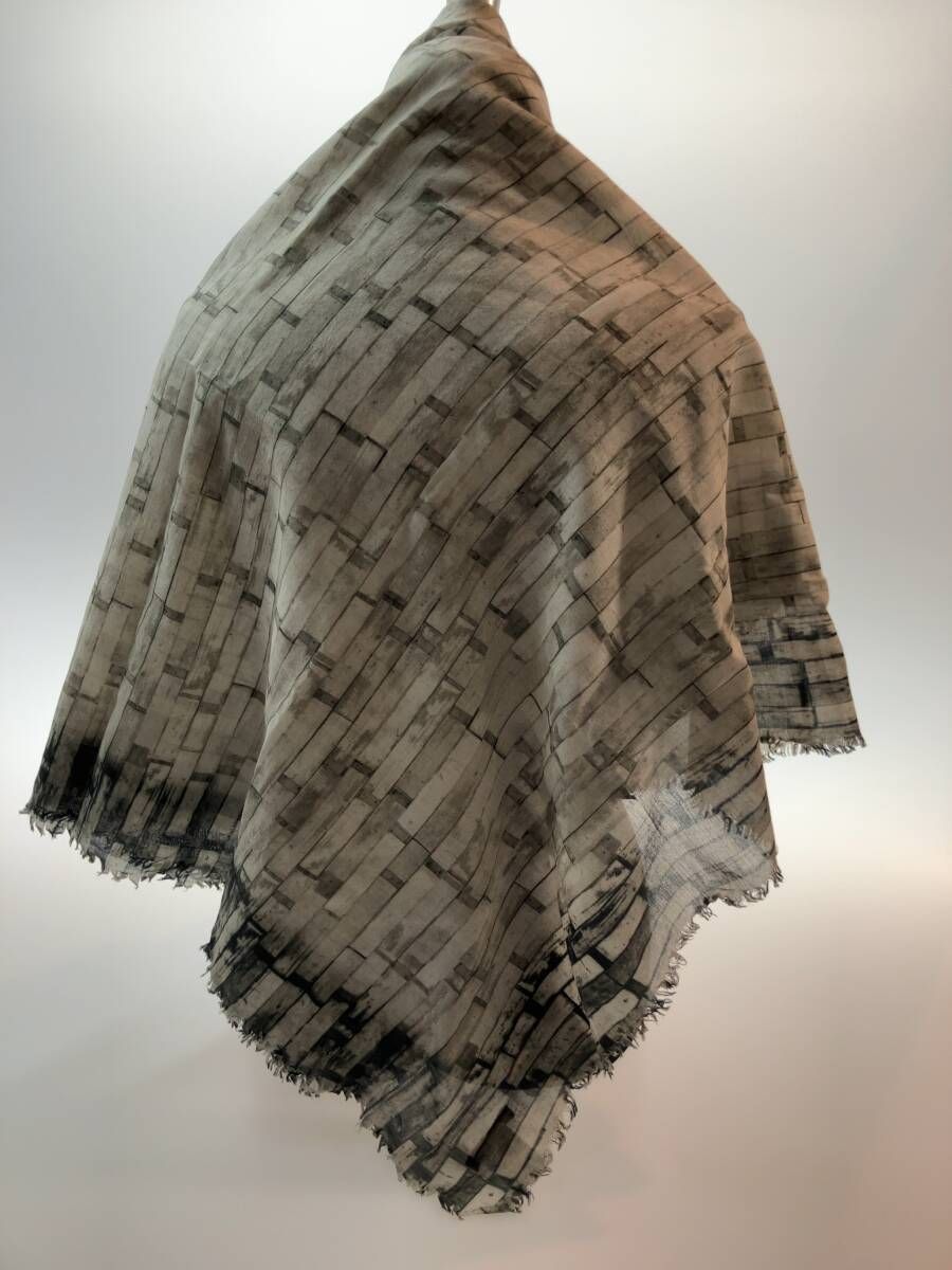  FALIERO SARTI ファリエロ サルティ シルク混 スカーフ ストール インド製 グレー系 通年 ストール ショール 小物