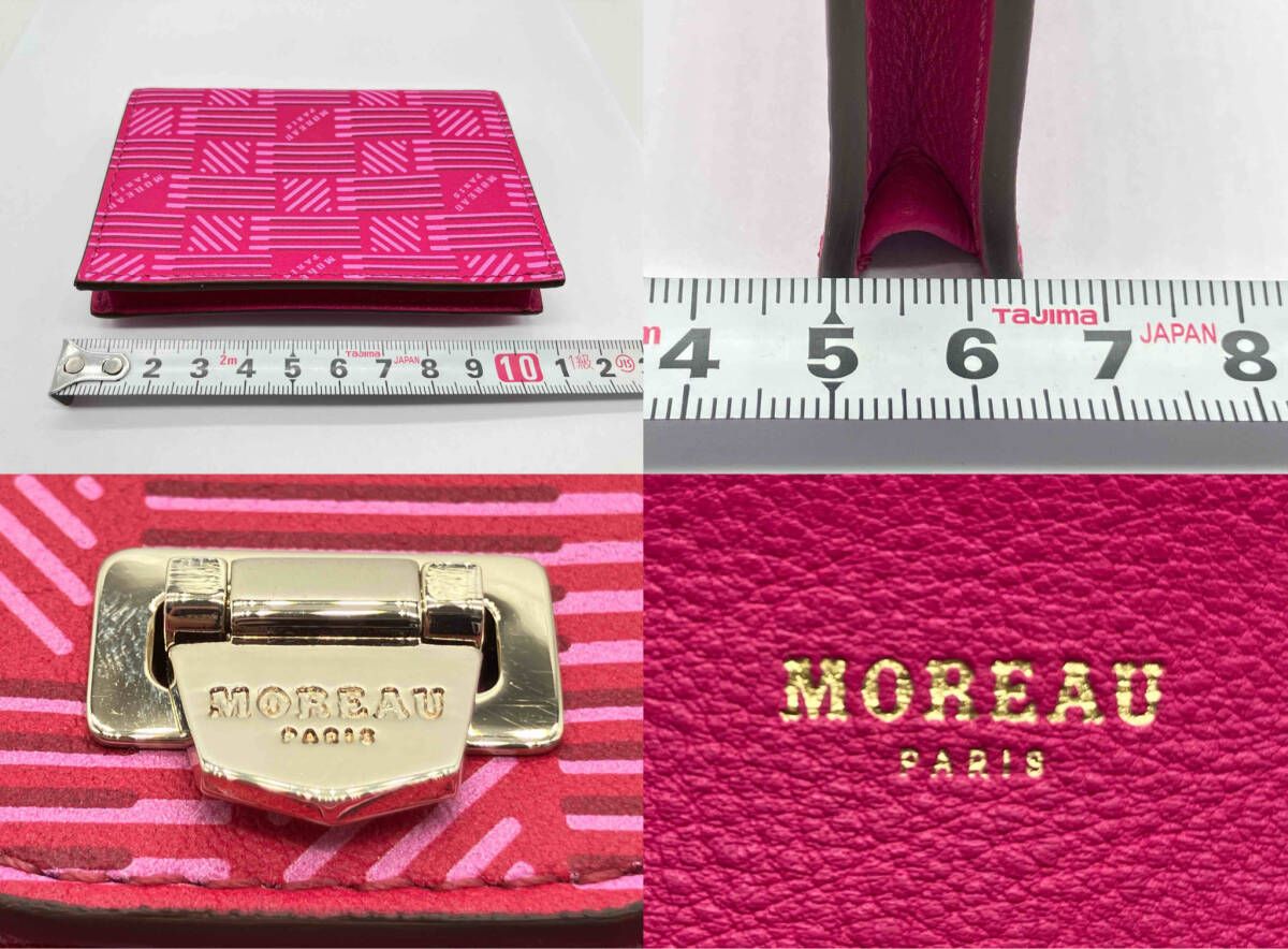 MOREAU PARIS GUSSET FLAP WALLET ピンク 財布 小銭入れ カードケース