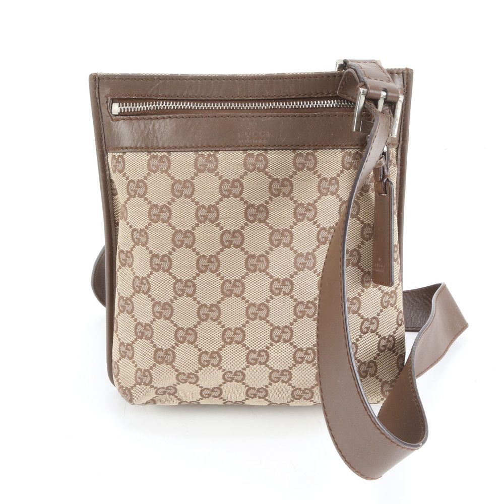 グッチ GGキャンバス × レザー ショルダー バッグ メッセンジャー. グッチ GG キャンバス レザー ショルダーバッグ メッセンジャー保存袋