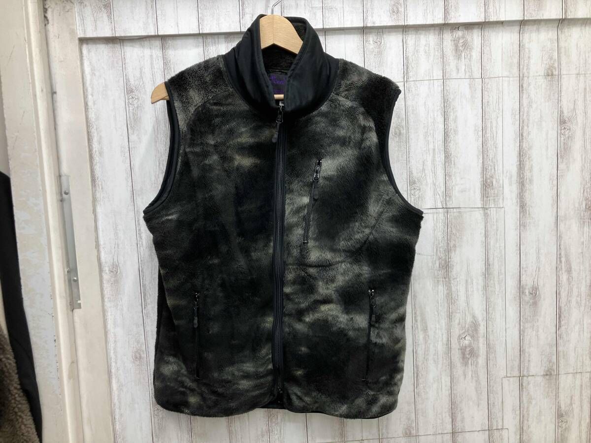 NEEDLES ベスト フリースベスト マーブルグレー