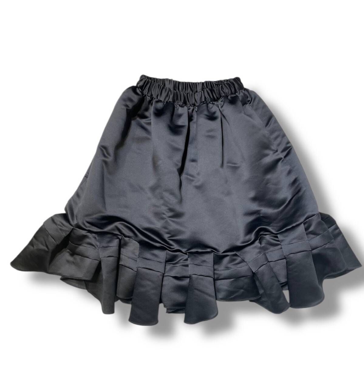 25 ss COMME des GARCONS 裾フリルポリエステルスカート スカート コムデギャルソン
