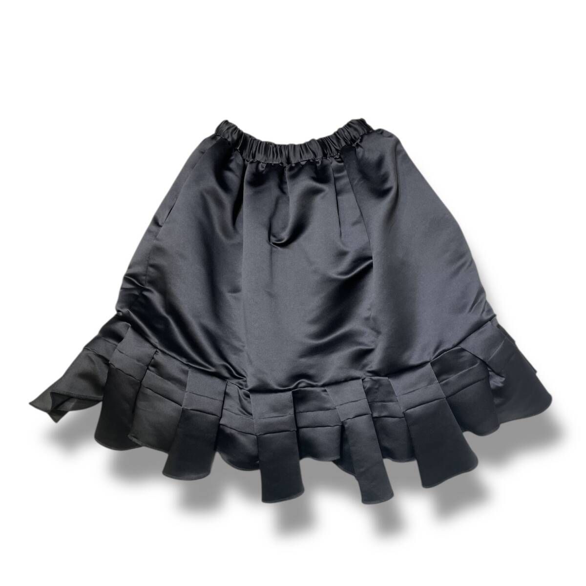 25 ss COMME des GARCONS 裾フリルポリエステルスカート スカート コムデギャルソン