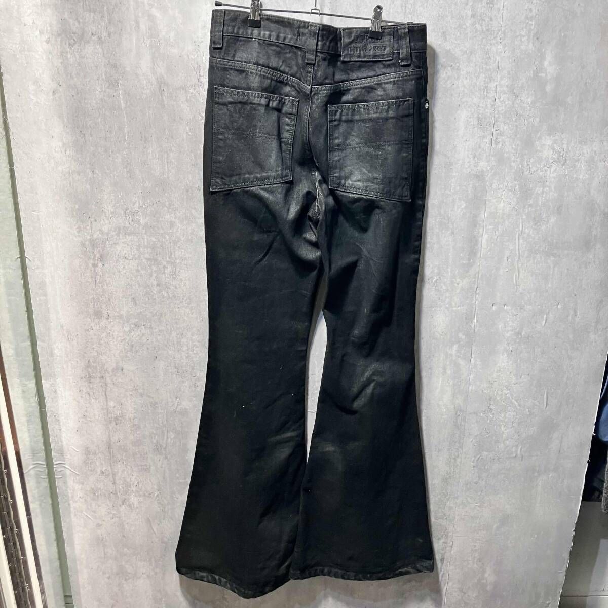 I FEEL LUCKY COATING FLARE DENIM コーティングフレアデニムパンツ