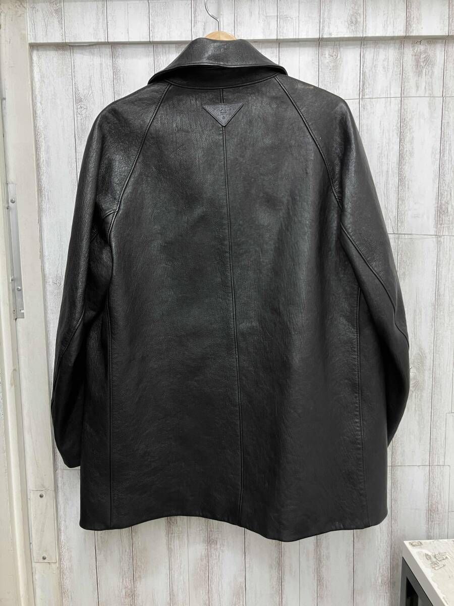 PRADA 洋服 APE 1 2021 915 レザーコート ブラック サイズS