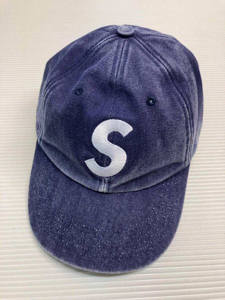 Supreme シュプリーム 24 FW 101837 キャップ ロゴ刺繍 野球帽 ネイビー 通年
