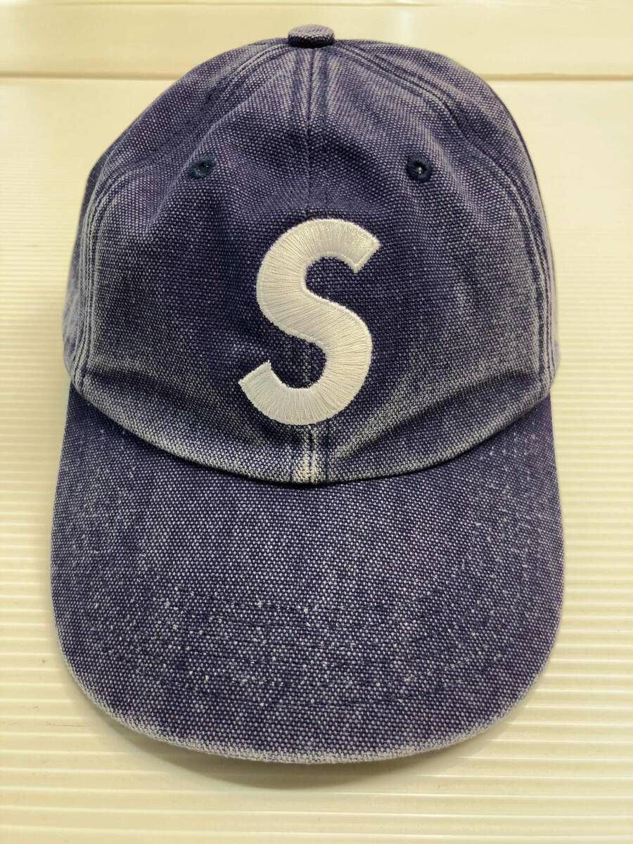 Supreme シュプリーム 24 FW 101837 キャップ ロゴ刺繍 野球帽 ネイビー 通年