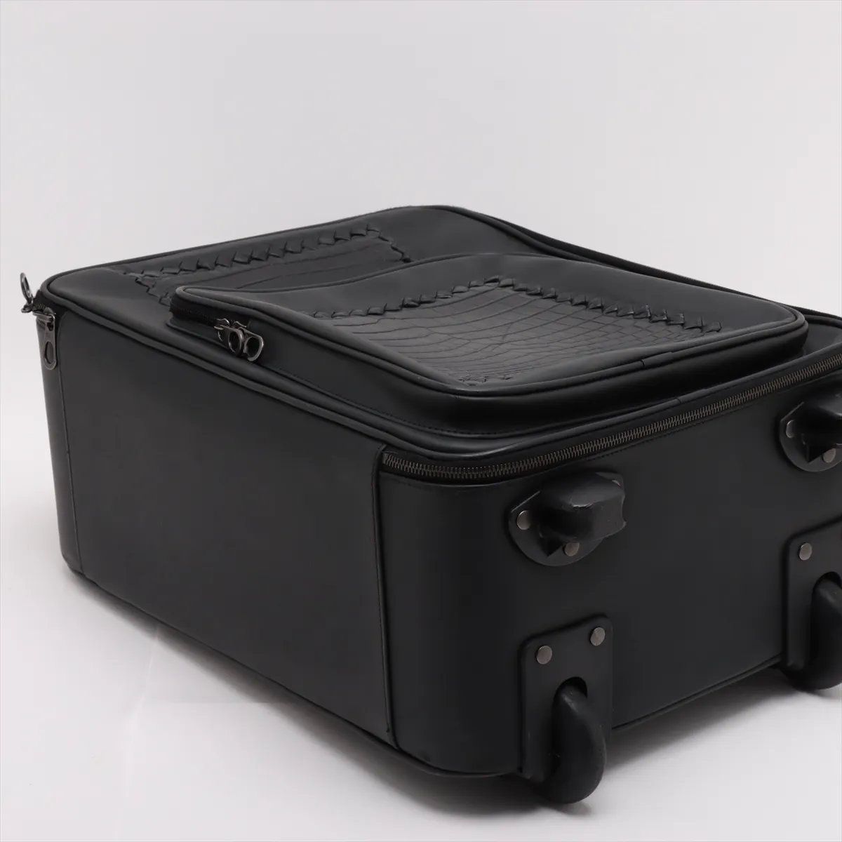 美品 ボッテガヴェネタ クロコ イントレチャート レザー スーツケース