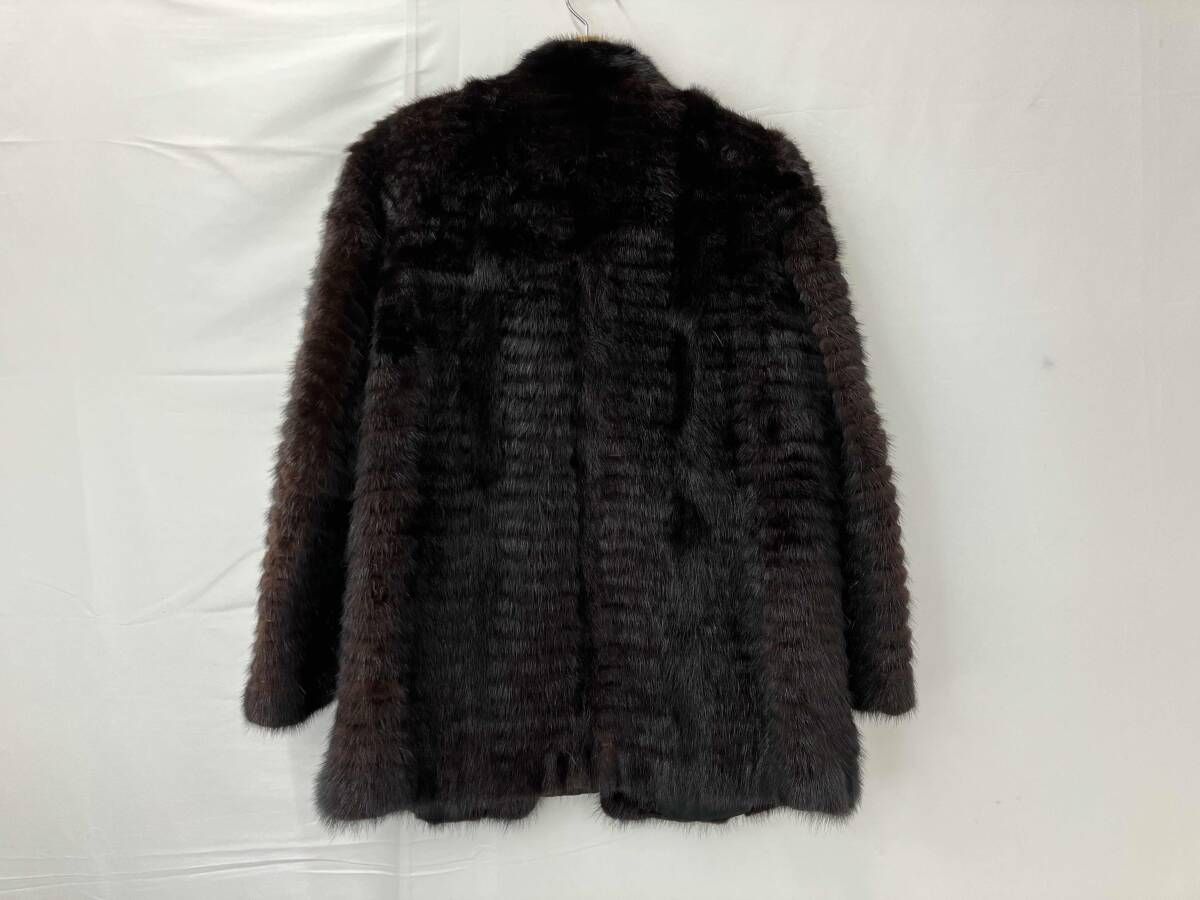 ブランド不明 ミンクファーコート 毛皮コート サイズ11 レディース ダークブラウン系 レディースコート ミンク ファーコート