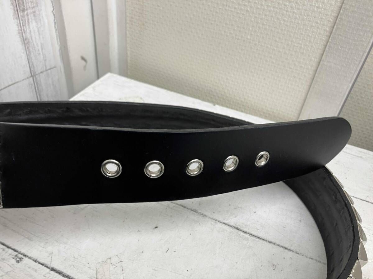 最新 666/ベルト/3連スタッズベルトブラック 666 Studded Gear 666