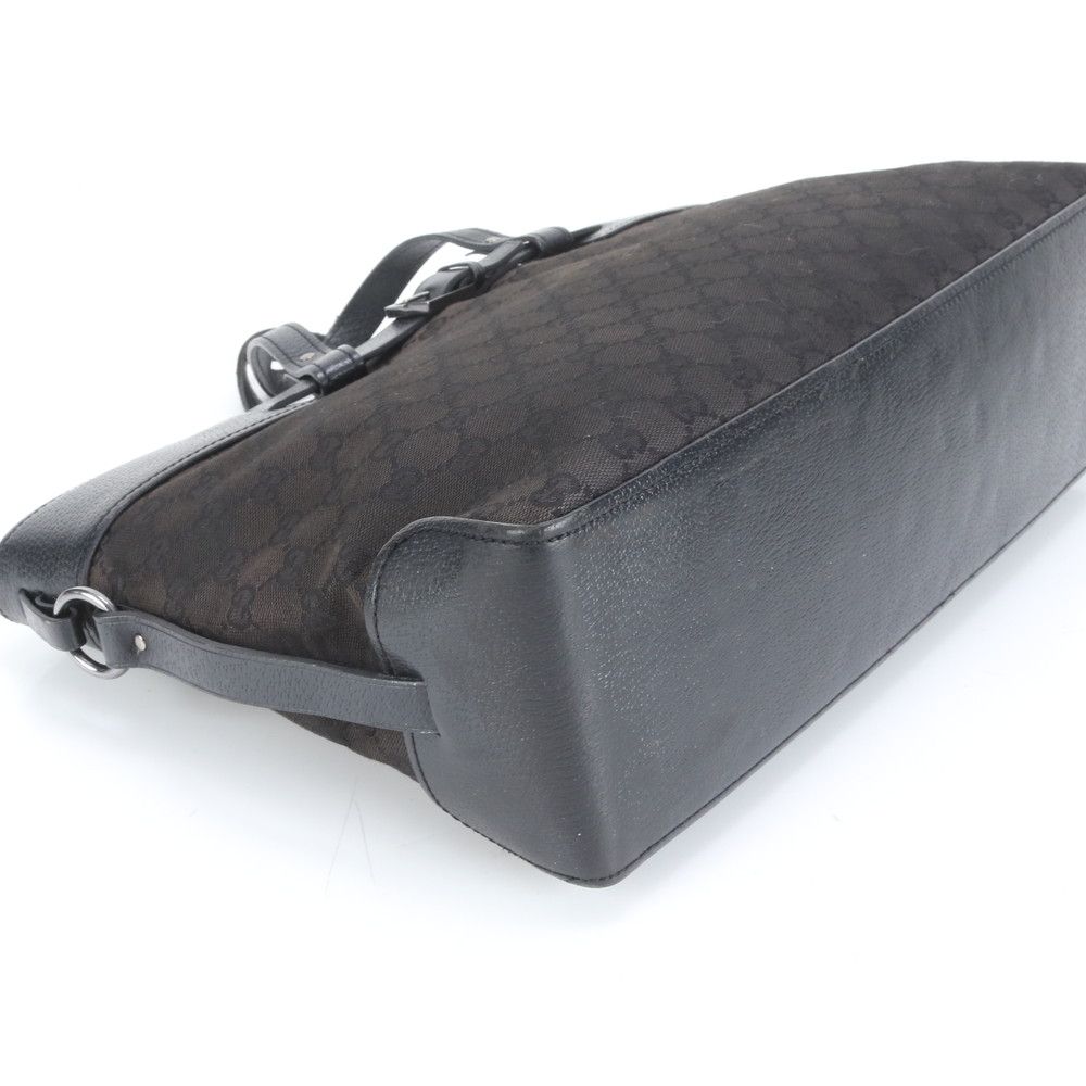 極美品 グッチ GG キャンバス 106251 レザー トート バッグ ショルダー