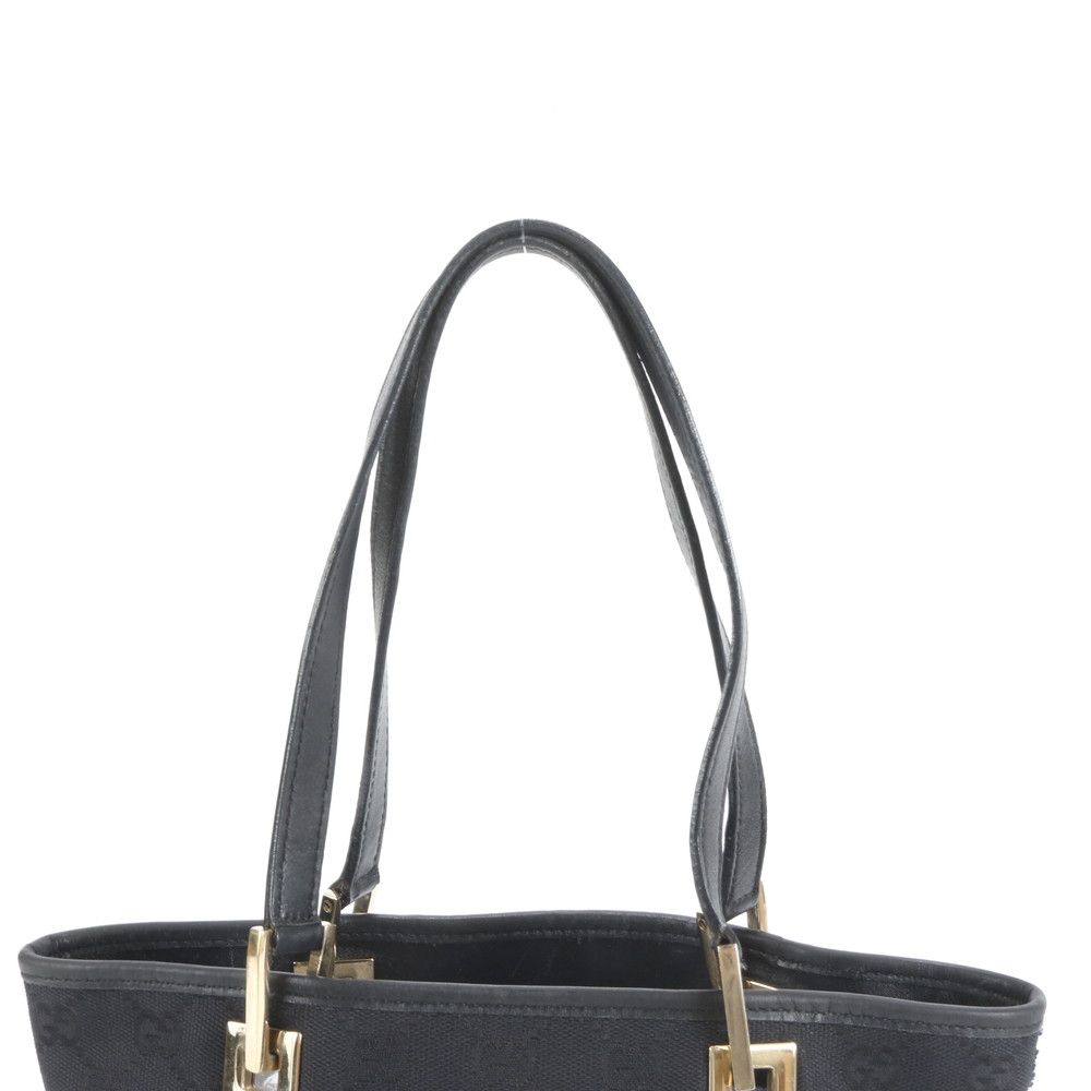 極美品 グッチ GG キャンバス レザー トート バッグ 肩掛け ショルダー