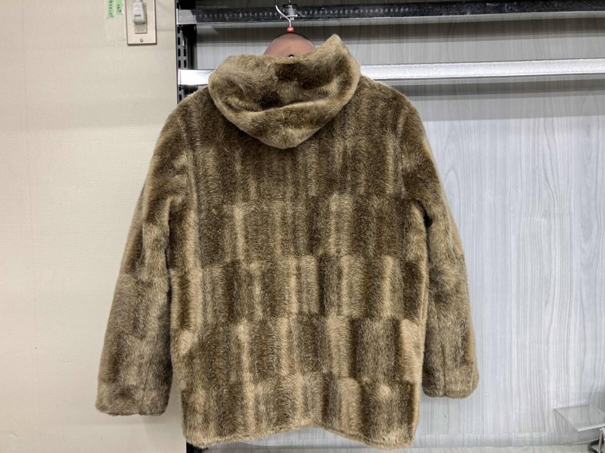Supreme Faux Fur Hooded Zip Jacket シュプリーム フォー ファー フーデッド ジップ ジャケット メンズ ベージュ sizeS フェイクファー