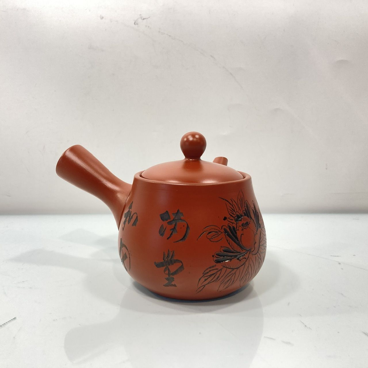 朱泥 急須 湯呑み 5客 茶器セット 和食器 [管理No.：S11417_F1_80